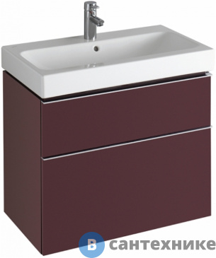 картинка Тумба под умывальник Keramag ICON 840376000 /740x620x477/ (бургундия, глянец, лак)