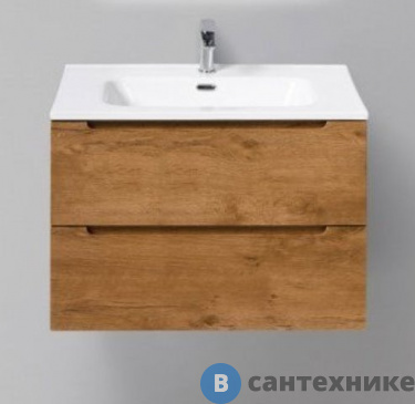 картинка Тумба под раковину BelBagno 71 см ETNA39-700/390-2C-SO-RN-P подвесная с двумя выкатными ящиками, Rovere Nature