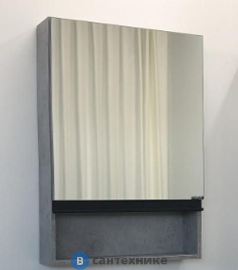 Зеркало-шкаф Comforty Эдинбург-60 бетон светлый