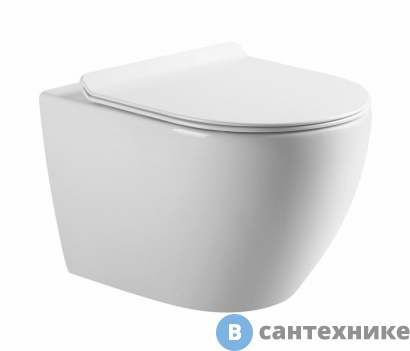 картинка Унитаз подвесной Art & MAX BIANCHI AM9311CHR безободкового, без сиденья