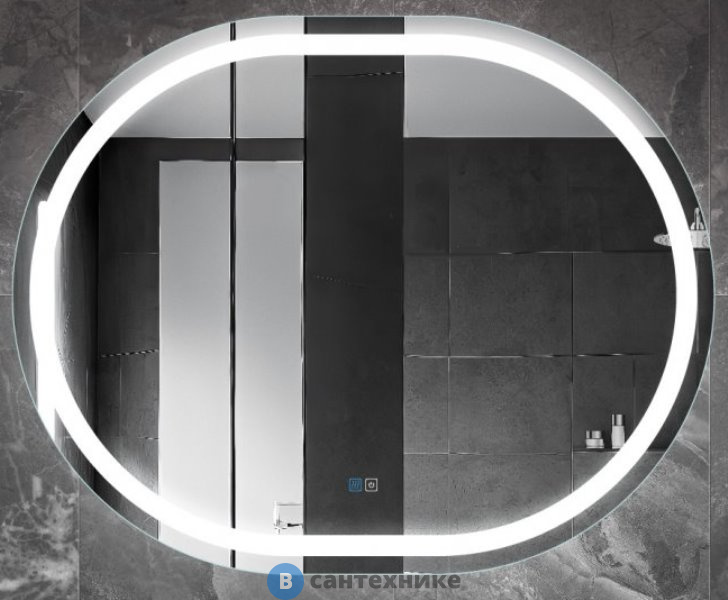 Зеркало Cezares со встроенной подсветкой, сенсорным выключателем и подогревом CZR-SPC-GIUBILEO-1000-800-TCH-WARM, 12V, 220-240V, 1000x800x30