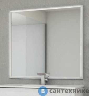 картинка Зеркало Cezares TIFFANY 45043 со встроенной LED подстветкой, системой Антизапотевания, реверсивное, Bianco opaco, 90x73