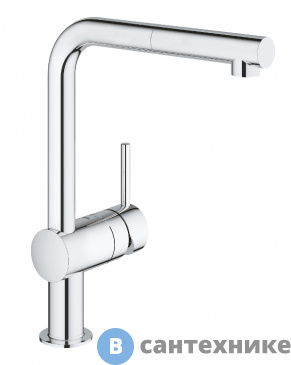 картинка Смеситель Grohe 32168000 Minta однорычажный для мойки с выдвижным изливом