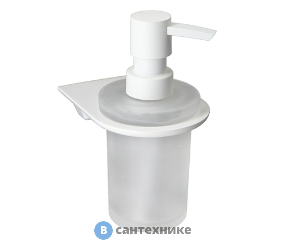 Дозатор для жидкого мыла WasserKRAFT Kammel K-8399 White стеклянный, 170 ml металл, матовое стекло