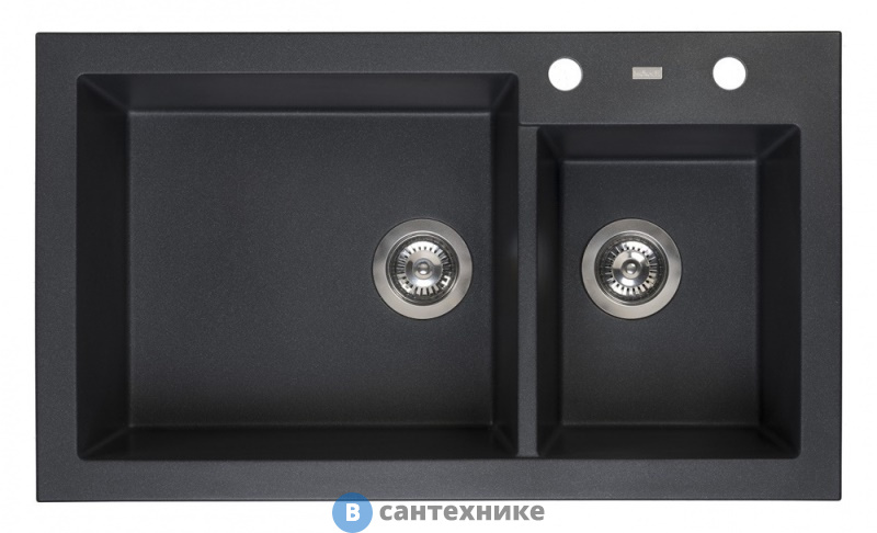 Кухонная мойка Reginox Amsterdam 25 Black Silvery 3,5" (R31087)
