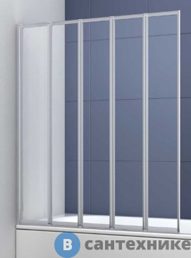 картинка Душевая шторка на ванну Vincea VSB-32120CL, 1200*1400, хром, стекло прозрачное