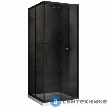 картинка Душевой уголок ABBER Schwarzer Diamant AG02080BDTH 80*80*195, без поддона