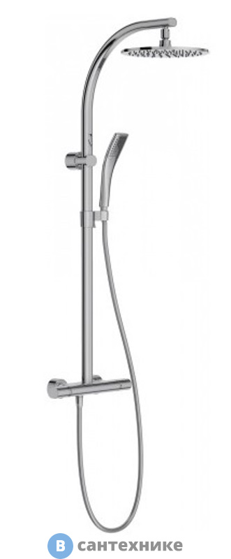 Душевая стойка Jacob Delafon TALAN E11717RU-CP с термостат. смесителем (хром)