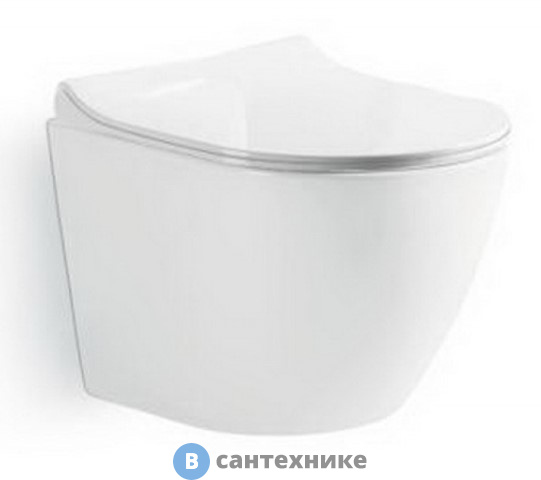 Унитаз приставной Grossman GR-PR4411S (570*360*410) безободковый с тонкой крышкой
