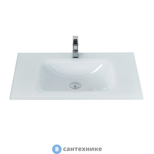 Раковина BelBagno BB810/465-LV-VTR-BL, белая глянцевая, 810x465x145