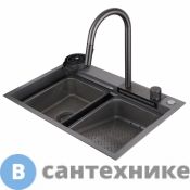 Кухонная мойка ABBER Wasser Kreis AF2194NG 68х46, никель