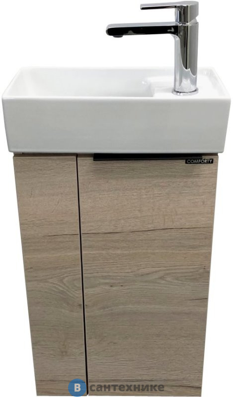 Тумба Comforty Асти-40 дуб дымчатый с раковиной COMFORTY 9140