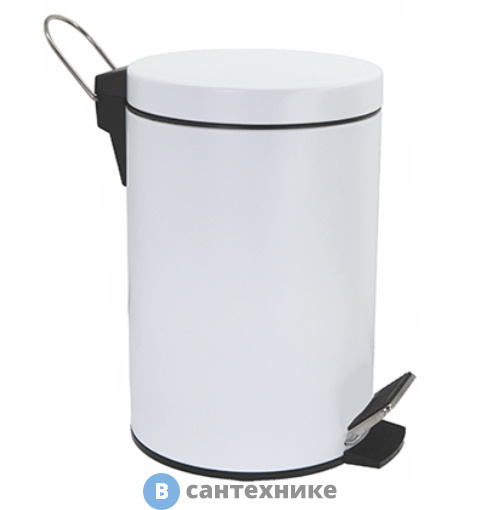 Ведро WasserKRAFT K-635 White 5 л нержавеющая сталь, ABS - пластик