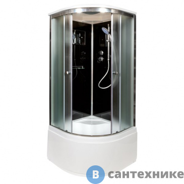картинка Душевая кабина Deto B10S black (100х100х220 см)