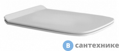 картинка Сиденье Artceram A16 для унитаза с микролифтом , белый, шарниры хром (ASA001 01 71)