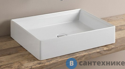 картинка Раковина Artceram SCALINO накладная 38х55 см, без отв под смеситель, без слив перелива, белый (SCL002 01 00)