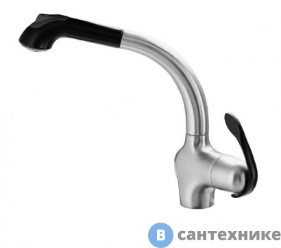 картинка Смеситель Paini USPA5668YKM д/кухни, с выдвижной лейкой, сталь