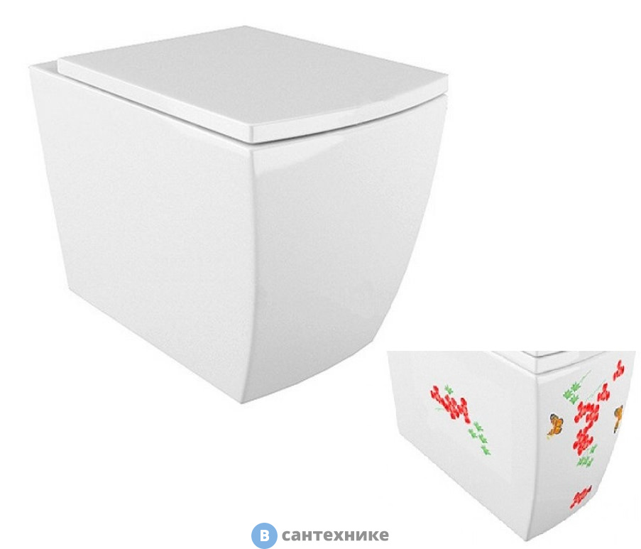 Унитаз подвесной Arcus G-050 белый DW (без сиденья)