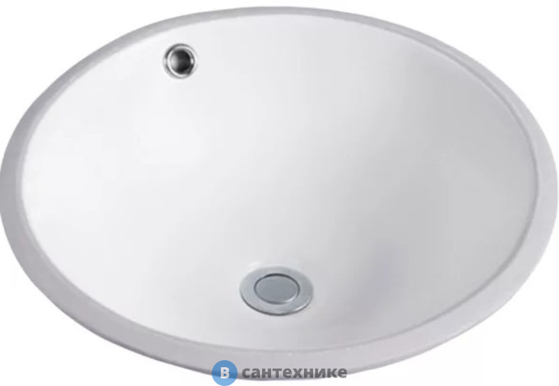 Раковина GID-ceramic YJ848 встраиваемая снизу, белый (430х430х180)