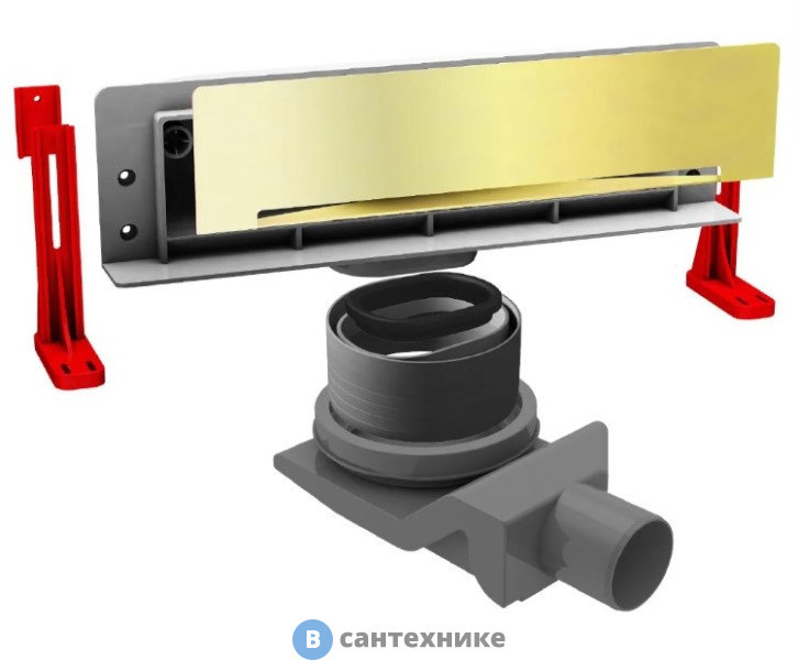 Душевой лоток Pestan Confluo Premium Wall Gold 13100061