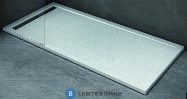 Душевой поддон Cezares TRAY-AS-AH-100/80-30-W из искусственного мрамора, без сифона