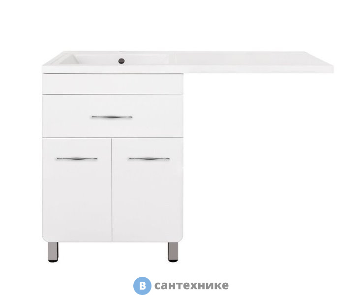 Тумба под раковину Style line ВаЛеРо 60, Космос 120, Люкс белая, напольная PLUS (4650134472110)