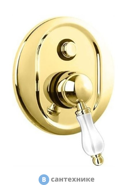 Смеситель Cezares VENEZIA-VDIM-03/24-Bi встраиваемый, однорычажный для душа с переключателем, золото