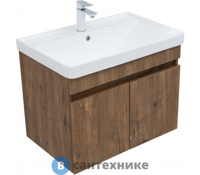 Тумба с раковиной Aquanet Оптима 70 цв. дуб рустикальный (345355)