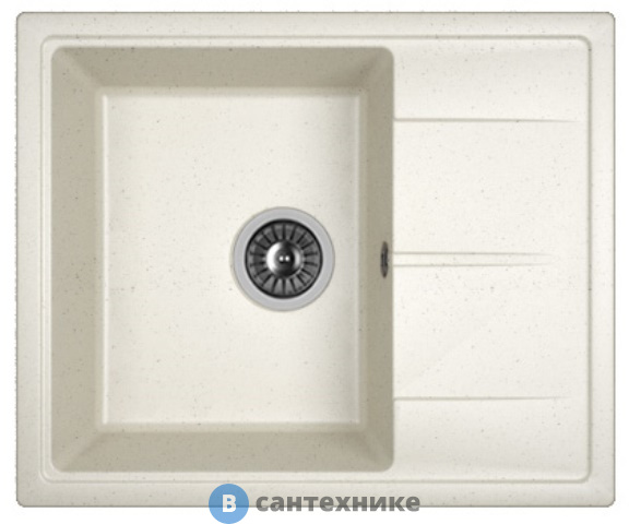 Кухонная мойка Dr. Gans Ника 580, белый СМс (25.070.B0580.401)