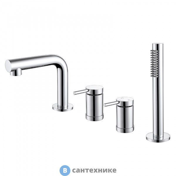 Смеситель ABBER Emotion AF8813 на борт ванны, хром