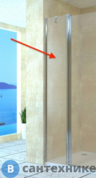 картинка Боковая панель для ограждения 50*195 RGW Z-09 хром/прозрачное/6 мм (LE-03;04) (06220905-11)