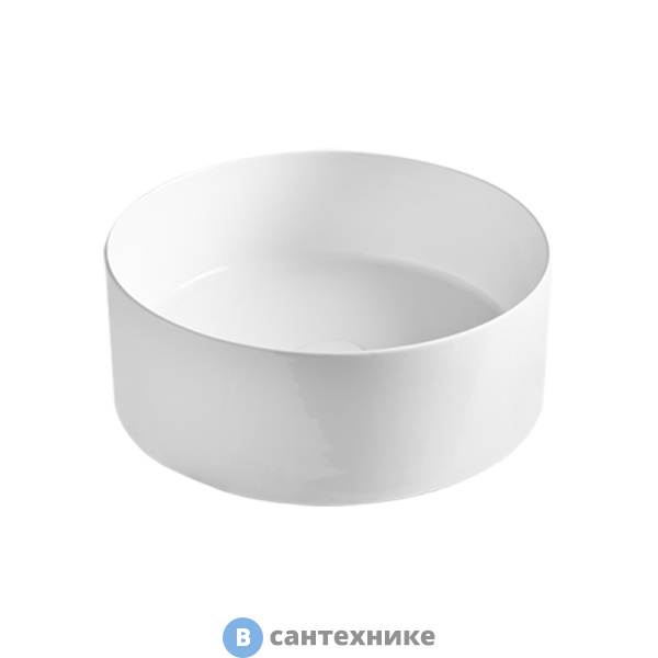 Раковина AXA Mate 7820001 накладная круглая 400х400х150 мм, White Glossy
