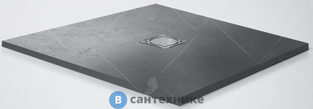 Душевой поддон RGW ST-0100G графит/квадрат 100*100*3 (16152100-02), без сифона