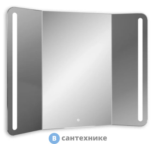 Зеркальное трюмо Art & MAX Trento 1000х800 с Led подсветкой и сенсорным выключателем AM-Tre-1000-800-DS-F