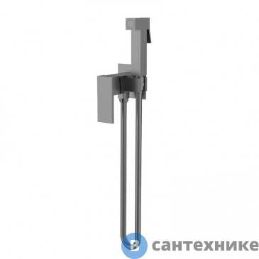 картинка Гигиенический душ Vincea VHFW-102GM из латуни, со смесителем, вороненая сталь