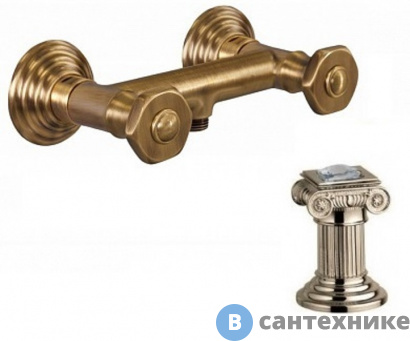 картинка Смеситель Cezares APHRODITE-DS-02-Sw для душа, бронза, ручки Swarovski