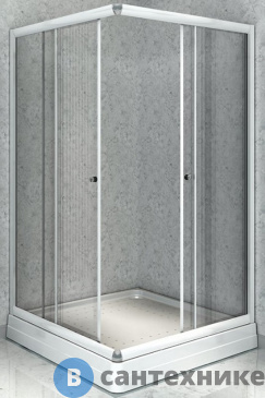 картинка Душевой уголок Radomir Дрим 110 квадратный (стекла матовые) (1-09-1-0-0-1201), без поддона