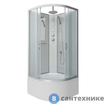 картинка Душевая кабина Niagara NG-2307-14BKT (800х800х2100) высокий поддон, стекло матовое