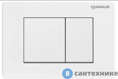 картинка Смывная клавиша CHARUS Minimalista, двойной смыв, белый, пластик (FP.310.11.01)