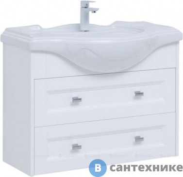 картинка Тумба под раковину Aquanet Монте 85 (Yatao) белый матовый (303998)