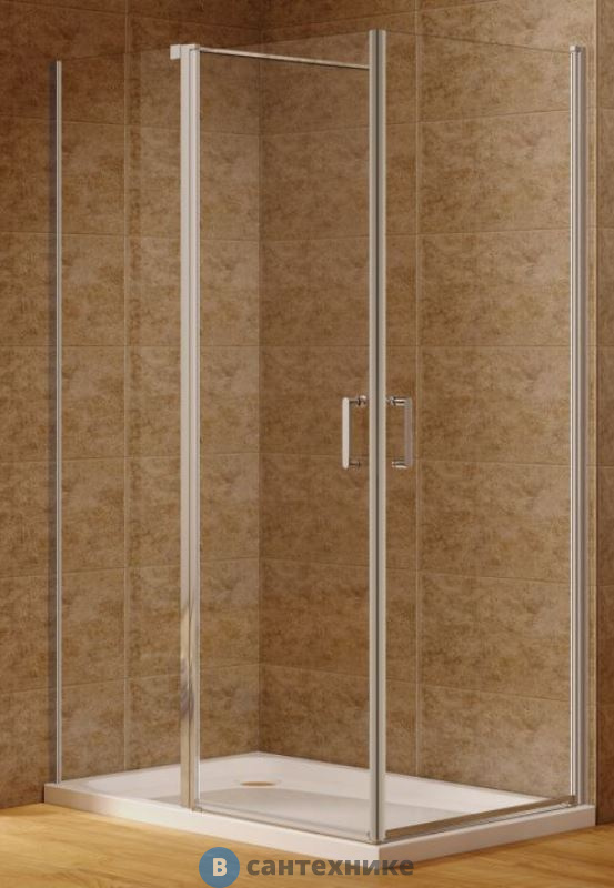 Душевой уголок Aquanet Cinetic 120х80, прозрачное стекло (AE12-N-120H190U-CT + AE12-N-80H190U-CT) (254237), без поддона