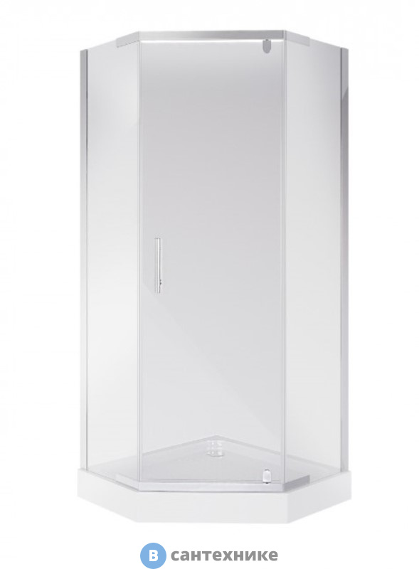 Душевой уголок Niagara NG-010-14D (1000х1000х1950) низкий поддон, стекло прозрачное