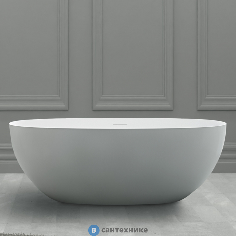 Ванна ABBER Stein AS9624-1.7 170*75 из искусственного камня, белая матовая