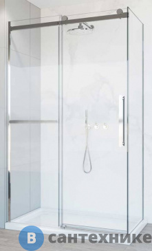 картинка Душевой уголок Vincea Como Soft VSR-1CS8013CL, 1300*800, хром, стекло прозрачное, без поддона