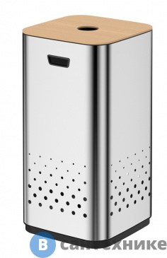 картинка Корзина для белья WELTWASSER WW LETY MT 50L Матовая сталь