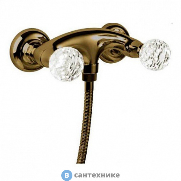 Смеситель Cezares ATLANTIS-DS-02-Sw для душа, бронза, ручки Swarovski