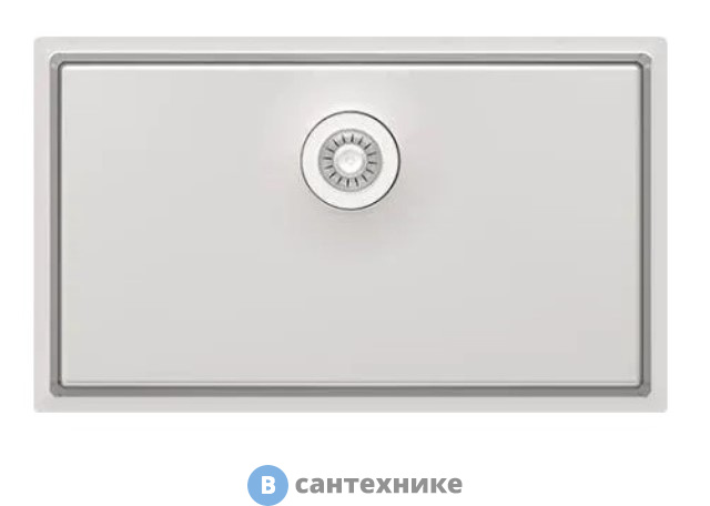 Кухонная мойка Florentina Оптима-HM 700.400.10.10 сатинированная, перелив в чаше (OHM.700.400.B.10.S.10)