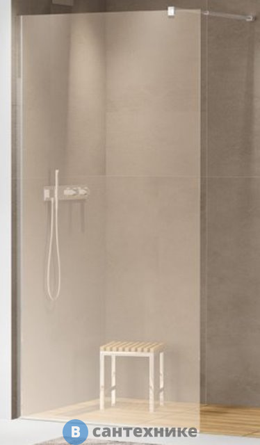 Душевая перегородка Cezares LIBERTA-L-1-120-BR-Cr с односторонним входом, стекло бронза, профиль хром 1200x1950 мм