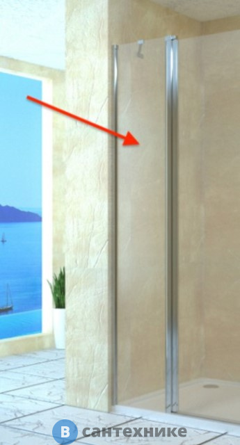 Боковая панель для ограждения 40*195 RGW Z-09 хром/прозрачное/6 мм (LE-03;04) (Easy) (06220904-11)