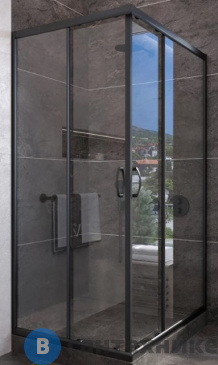 картинка Душевой уголок Veconi RV-113B RV113B-90-01-C4 стекло прозрачное/4-5 мм/ без поддона